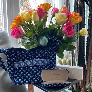 Vera Bradley bag and eyeglass case bundle